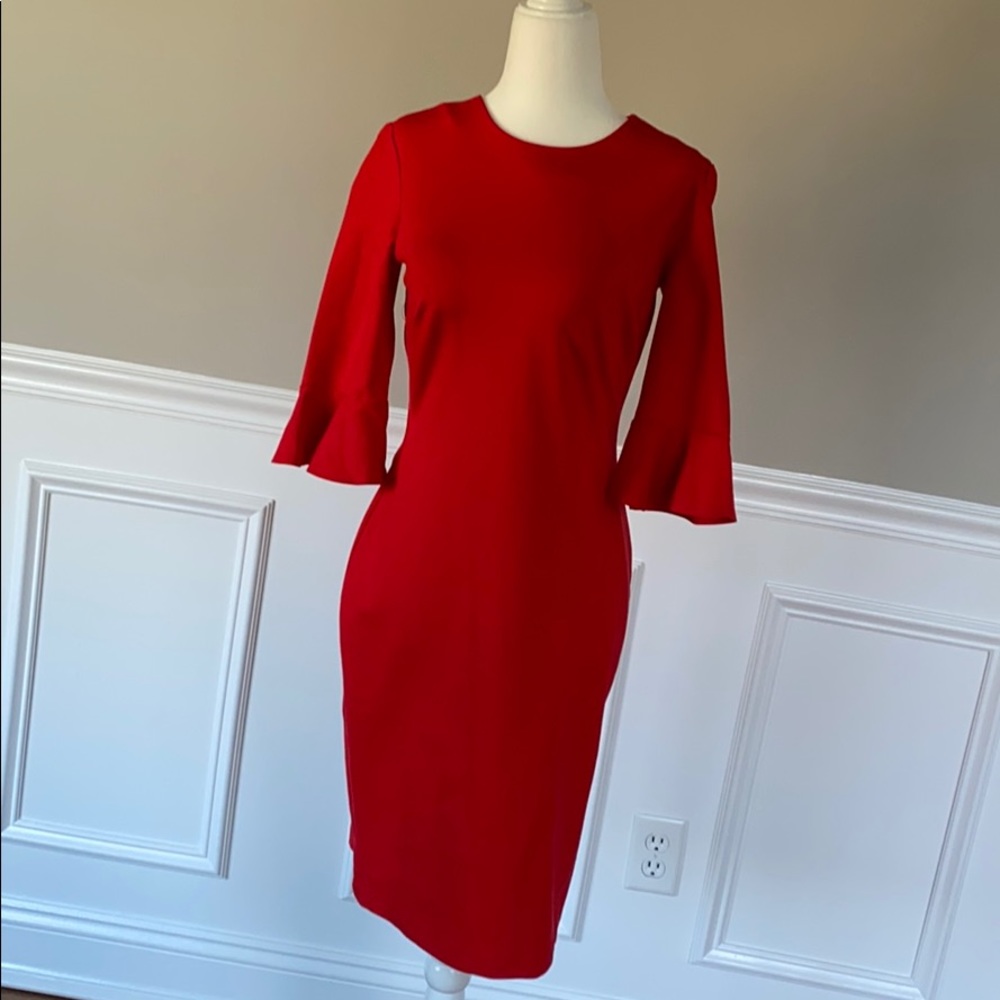 NWT Banana Republic Red Midi Dress